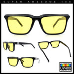Womens Hipster Narrow Rectangle Horn Rim Plastic Bevel Rim Sunglasses