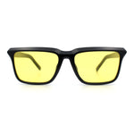 Womens Hipster Narrow Rectangle Horn Rim Plastic Bevel Rim Sunglasses