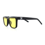 Womens Hipster Narrow Rectangle Horn Rim Plastic Bevel Rim Sunglasses