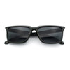 Womens Hipster Narrow Rectangle Horn Rim Plastic Bevel Rim Sunglasses