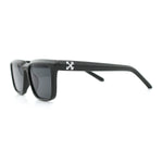 Womens Hipster Narrow Rectangle Horn Rim Plastic Bevel Rim Sunglasses