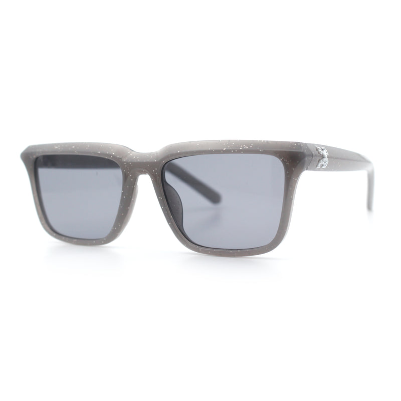 Womens Hipster Narrow Rectangle Horn Rim Plastic Bevel Rim Sunglasses
