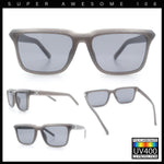Womens Hipster Narrow Rectangle Horn Rim Plastic Bevel Rim Sunglasses