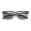 Womens Hipster Narrow Rectangle Horn Rim Plastic Bevel Rim Sunglasses