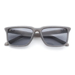 Womens Hipster Narrow Rectangle Horn Rim Plastic Bevel Rim Sunglasses