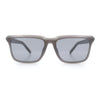 Womens Hipster Narrow Rectangle Horn Rim Plastic Bevel Rim Sunglasses