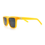 Womens Hipster Narrow Rectangle Horn Rim Plastic Bevel Rim Sunglasses