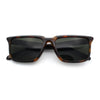 Womens Hipster Narrow Rectangle Horn Rim Plastic Bevel Rim Sunglasses