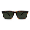 Womens Hipster Narrow Rectangle Horn Rim Plastic Bevel Rim Sunglasses
