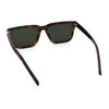 Womens Hipster Narrow Rectangle Horn Rim Plastic Bevel Rim Sunglasses
