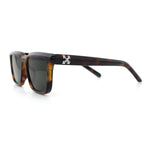 Womens Hipster Narrow Rectangle Horn Rim Plastic Bevel Rim Sunglasses