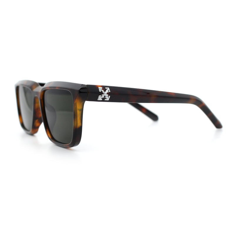 Womens Hipster Narrow Rectangle Horn Rim Plastic Bevel Rim Sunglasses