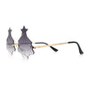 Unique Christmas Tree Rimless Gradient Lens Party Shade Sunglasses