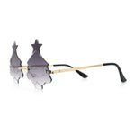 Unique Christmas Tree Rimless Gradient Lens Party Shade Sunglasses