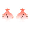 Unique Christmas Tree Rimless Gradient Lens Party Shade Sunglasses
