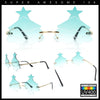 Unique Christmas Tree Rimless Gradient Lens Party Shade Sunglasses
