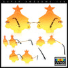 Unique Christmas Tree Rimless Gradient Lens Party Shade Sunglasses