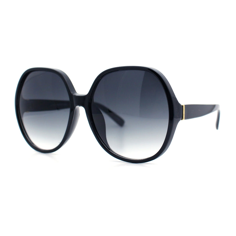 Womens Oversized Round Butterfly Minimal Plastic Iconic Diva Sunglasses