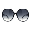 Womens Oversized Round Butterfly Minimal Plastic Iconic Diva Sunglasses