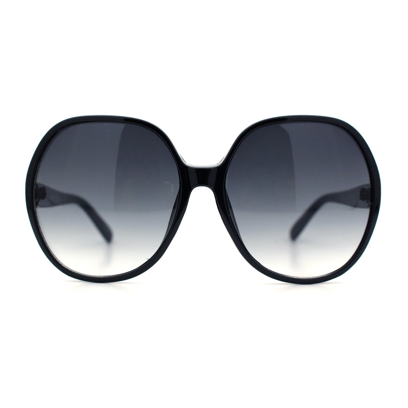 Womens Oversized Round Butterfly Minimal Plastic Iconic Diva Sunglasses