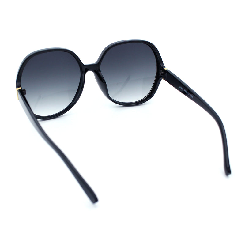 Womens Oversized Round Butterfly Minimal Plastic Iconic Diva Sunglasses