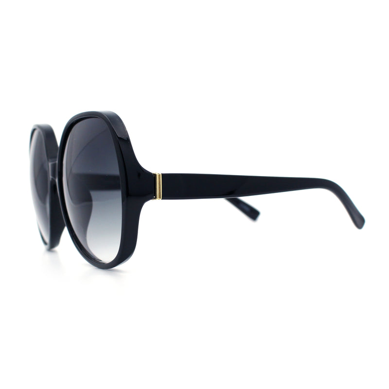 Womens Oversized Round Butterfly Minimal Plastic Iconic Diva Sunglasses