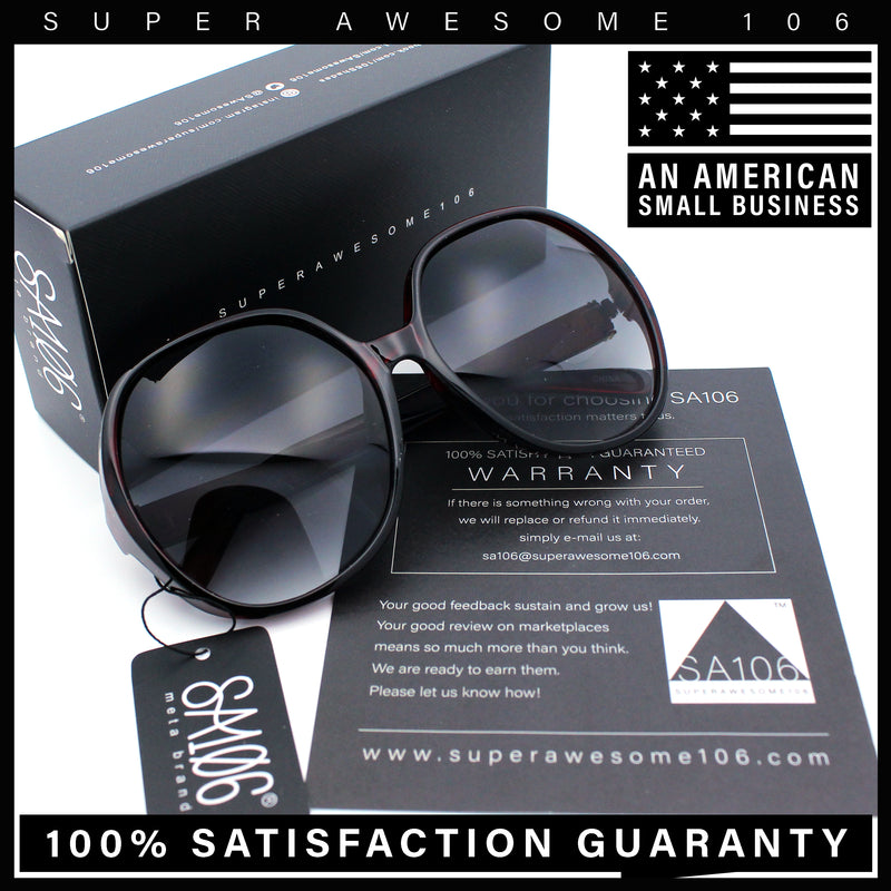 Womens Oversized Round Butterfly Minimal Plastic Iconic Diva Sunglasses