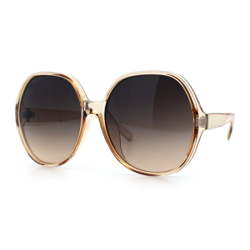Womens Oversized Round Butterfly Minimal Plastic Iconic Diva Sunglasses