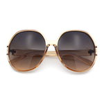 Womens Oversized Round Butterfly Minimal Plastic Iconic Diva Sunglasses