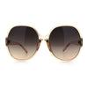 Womens Oversized Round Butterfly Minimal Plastic Iconic Diva Sunglasses