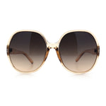 Womens Oversized Round Butterfly Minimal Plastic Iconic Diva Sunglasses