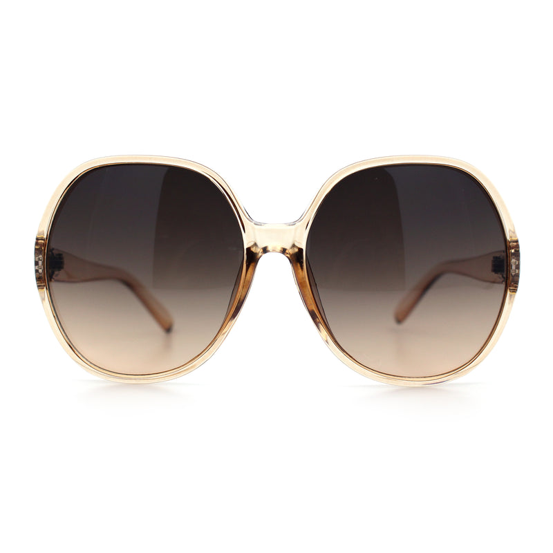 Womens Oversized Round Butterfly Minimal Plastic Iconic Diva Sunglasses