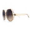 Womens Oversized Round Butterfly Minimal Plastic Iconic Diva Sunglasses