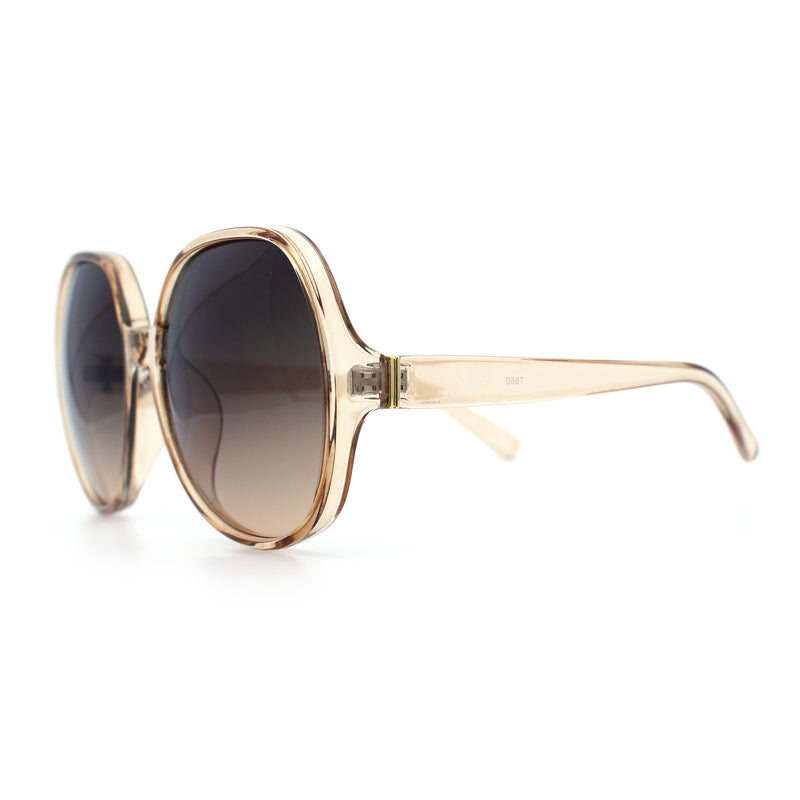 Womens Oversized Round Butterfly Minimal Plastic Iconic Diva Sunglasses