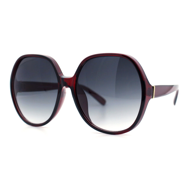 Womens Oversized Round Butterfly Minimal Plastic Iconic Diva Sunglasses