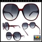 Womens Oversized Round Butterfly Minimal Plastic Iconic Diva Sunglasses
