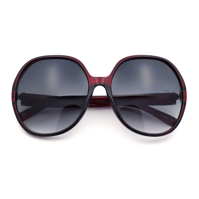 Womens Oversized Round Butterfly Minimal Plastic Iconic Diva Sunglasses