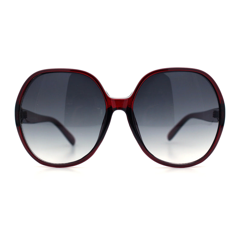 Womens Oversized Round Butterfly Minimal Plastic Iconic Diva Sunglasses