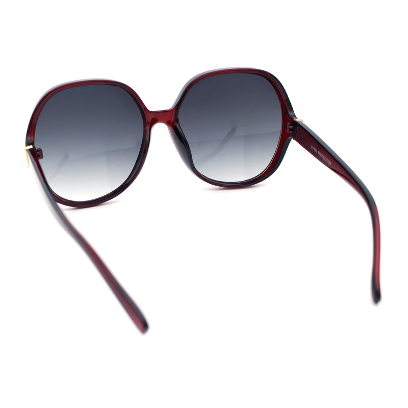 Womens Oversized Round Butterfly Minimal Plastic Iconic Diva Sunglasses