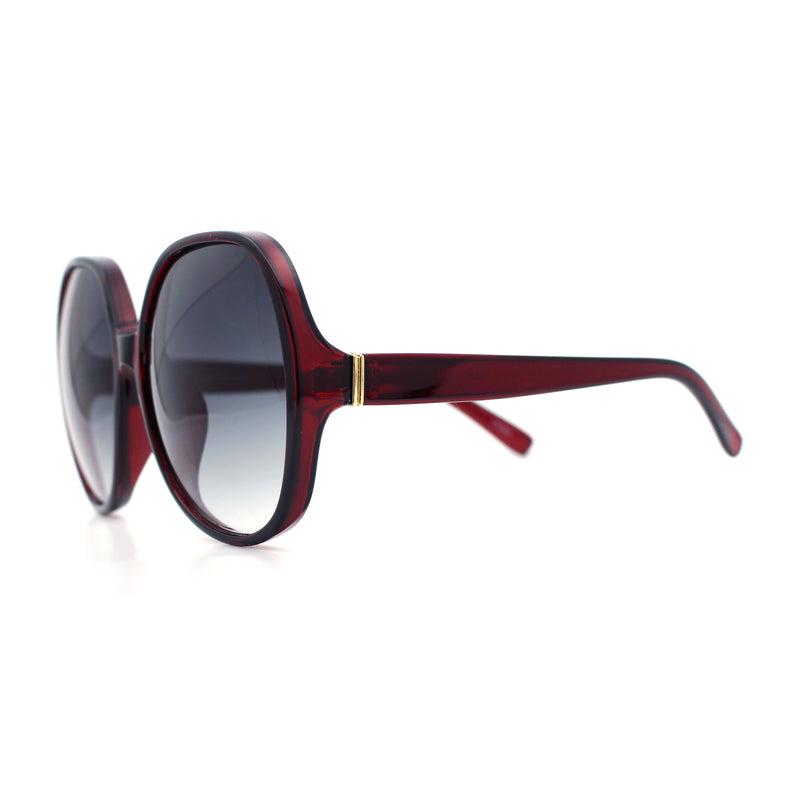 Womens Oversized Round Butterfly Minimal Plastic Iconic Diva Sunglasses