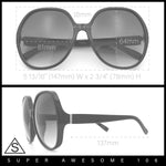 Womens Oversized Round Butterfly Minimal Plastic Iconic Diva Sunglasses