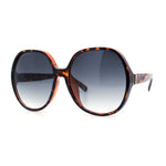 Womens Oversized Round Butterfly Minimal Plastic Iconic Diva Sunglasses