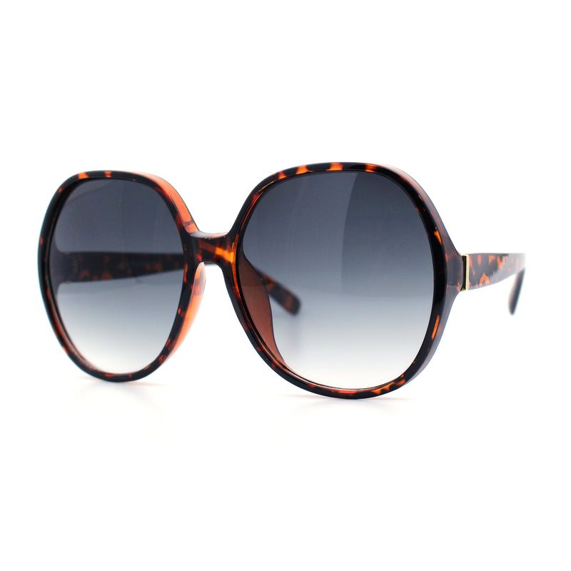 Womens Oversized Round Butterfly Minimal Plastic Iconic Diva Sunglasses