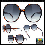 Womens Oversized Round Butterfly Minimal Plastic Iconic Diva Sunglasses