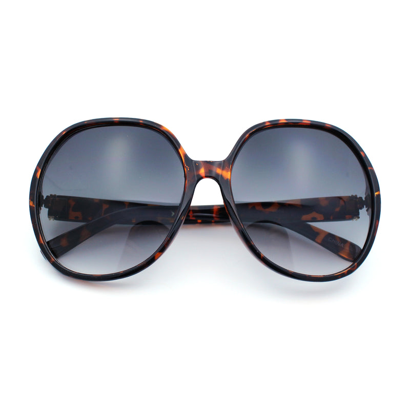 Womens Oversized Round Butterfly Minimal Plastic Iconic Diva Sunglasses