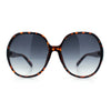 Womens Oversized Round Butterfly Minimal Plastic Iconic Diva Sunglasses