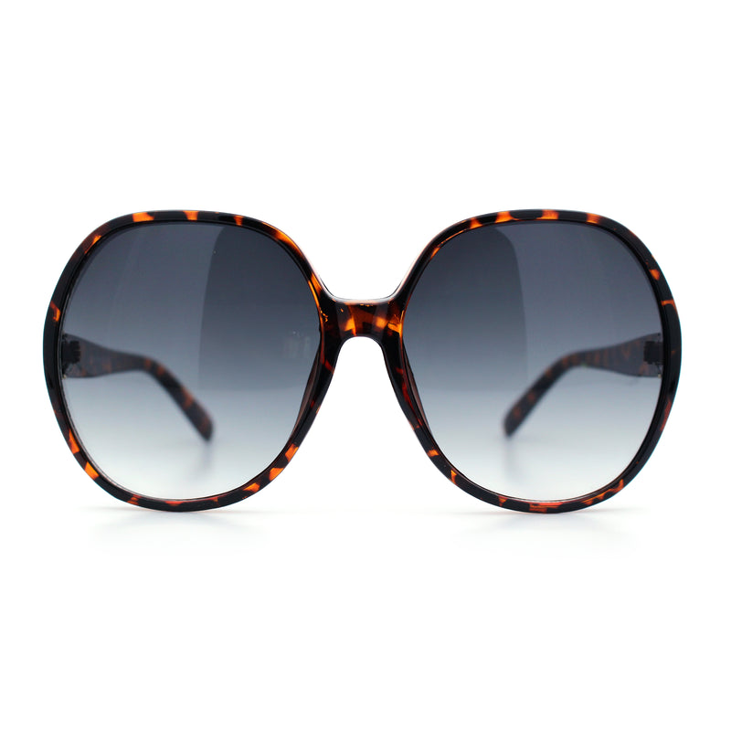 Womens Oversized Round Butterfly Minimal Plastic Iconic Diva Sunglasses