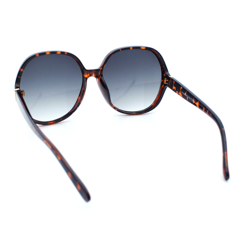 Womens Oversized Round Butterfly Minimal Plastic Iconic Diva Sunglasses