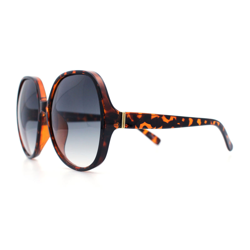 Womens Oversized Round Butterfly Minimal Plastic Iconic Diva Sunglasses