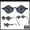 Micro Diamond Shape Thin Plastic Hipster Hustler Retro Sunglasses